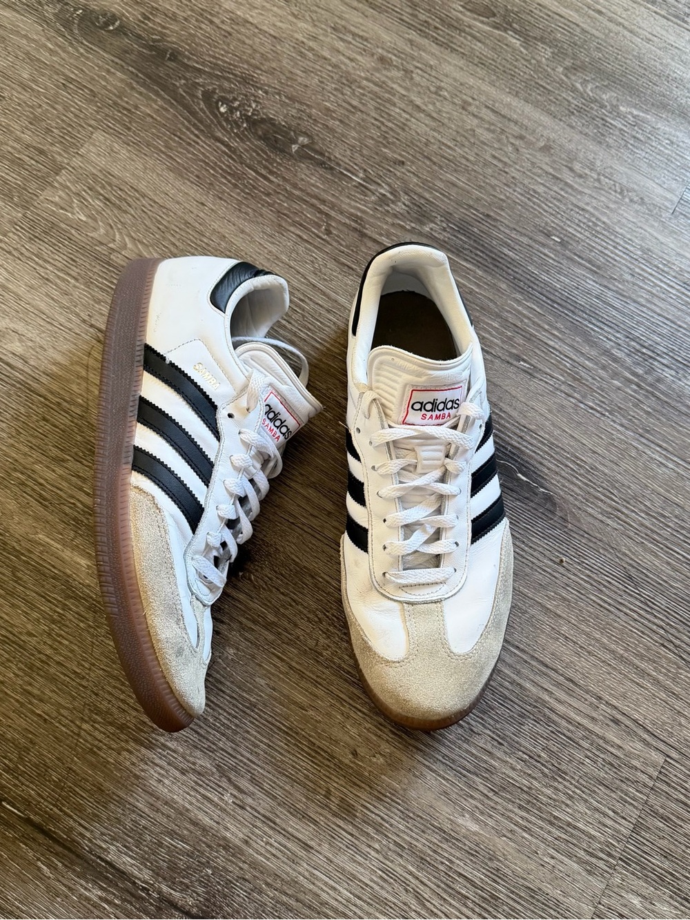 adidas White & Black Samba Low-Top Sneakers